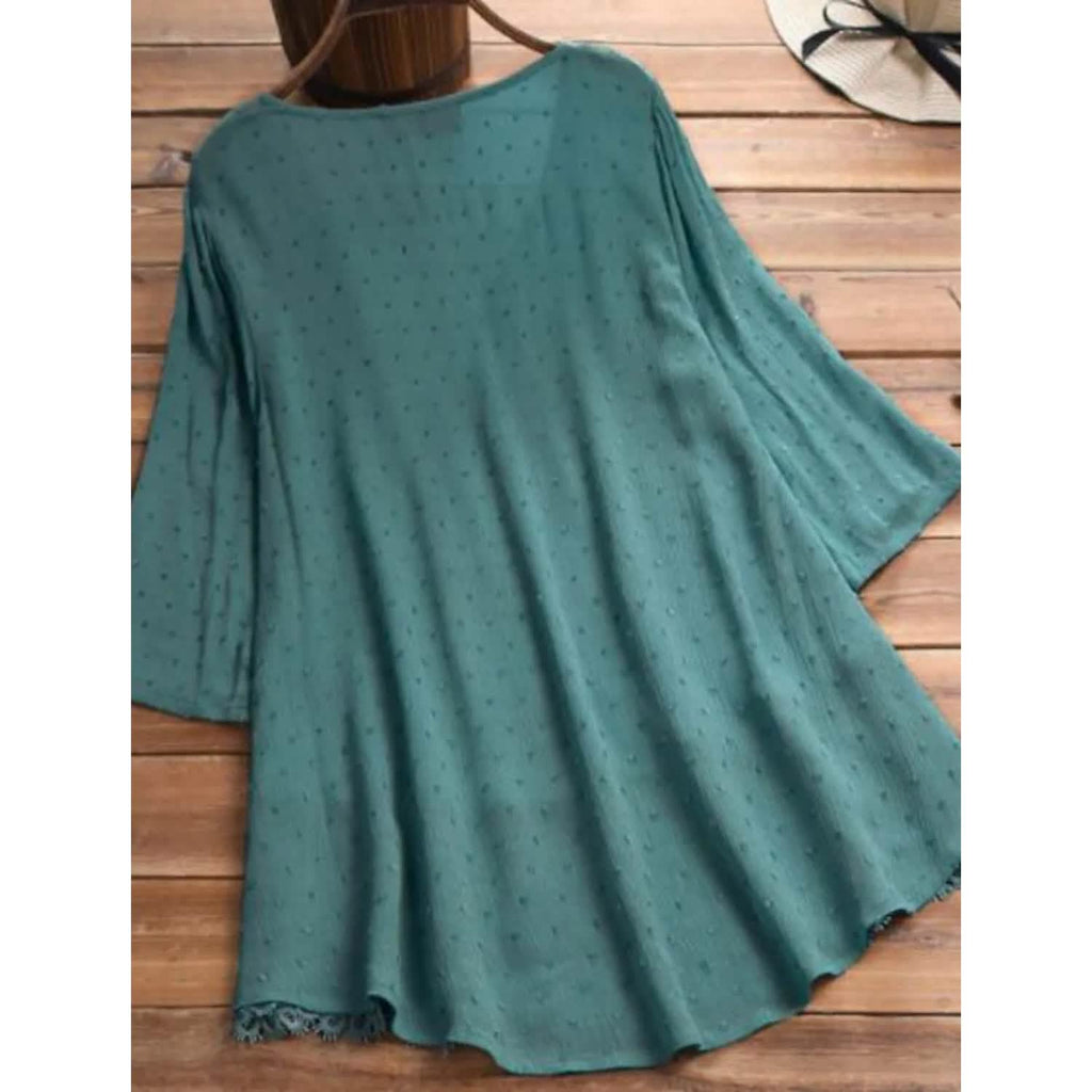 Women's V-Neck Floral Lace Top